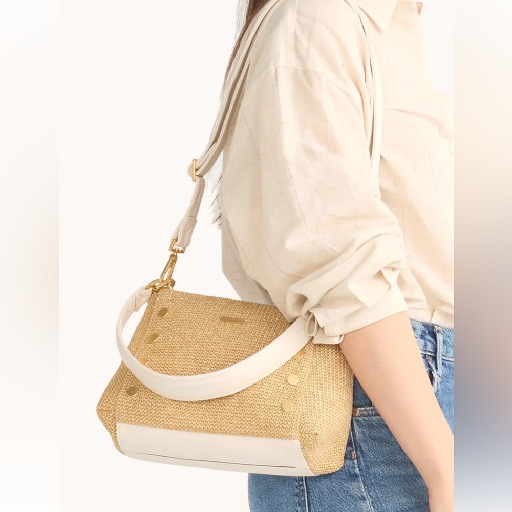 Hammitt Bryant Gray and White Crossbody Bag with Gold Accents - Picture 10 of 10